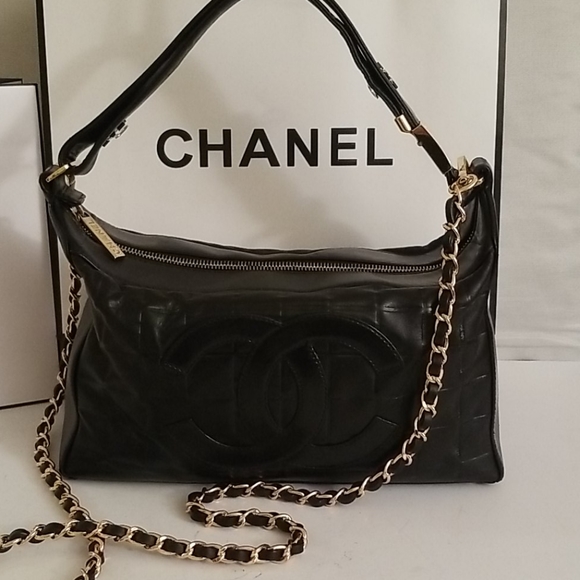 CHANEL Handbags - Chanel CC Square Quilt Convertible Crossbody Tote